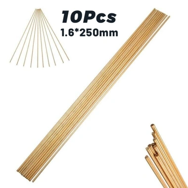 Bộ 10 que dây đồng thau 1.6mm x 250mm: Độ bền cao, giá ưu đãi 61.600 VND