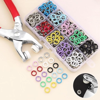 Bộ 100 nút kim loại MONQIQI - Giá giảm, may vá nhanh, bền đẹp, chỉ 65.000₫ 10