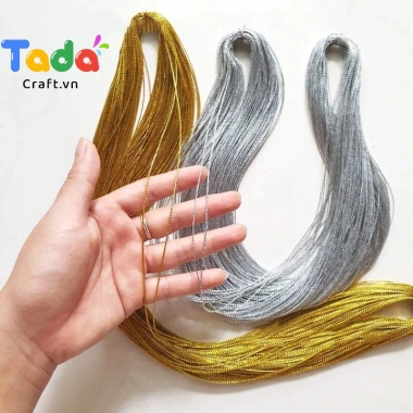 Bó 100m dây kim tuyến đa màu - Trang trí hộp quà, thẻ tag, handmade chỉ 25.000₫