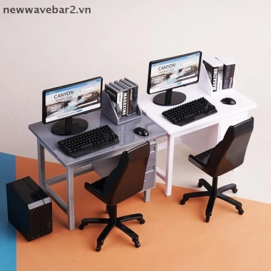 Bộ 1/12 Nhà Búp Bê Bàn Phím Máy Tính Thu Nhỏ – Bàn Ghế Trang Trí Nội Thất Phòng Học, Giá Ưu Đãi 83.325₫