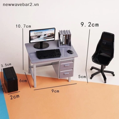 Bộ 1/12 Nhà Búp Bê Bàn Phím Máy Tính Thu Nhỏ – Bàn Ghế Trang Trí Nội Thất Phòng Học, Giá Ưu Đãi 83.325₫