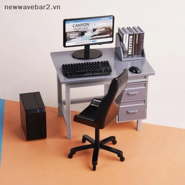Bộ 1/12 Nhà Búp Bê Bàn Phím Máy Tính Thu Nhỏ – Bàn Ghế Trang Trí Nội Thất Phòng Học, Giá Ưu Đãi 83.325₫