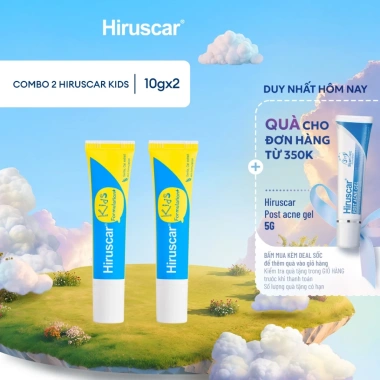 Bộ 2 Gel Hiruscar Kids 10g Giảm sẹo, vết thâm, ngứa trẻ em Giá 379.000