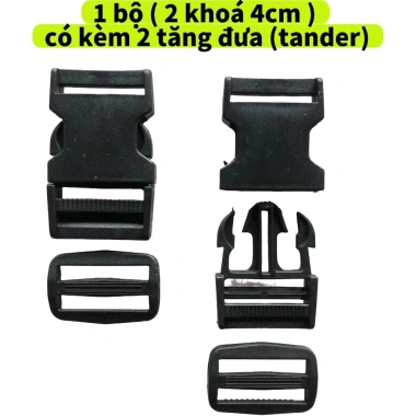 Bộ 2 khoá bóp khóa paracord chốt cài quai cặp balo 2,5-5cm, tăng đưa cùng loại - Giá ưu đãi 13.600 VND
