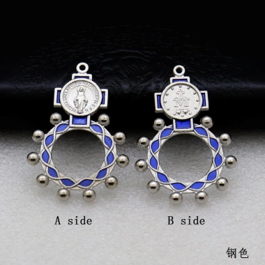 Bộ 2 món cổ điển Huy chương Đức Mẹ + Mặt dây chuyền kiểu nhẫn - Vòng cổ & vòng tay DIY sáng tạo, giá ưu đãi 45.650 VND 7
