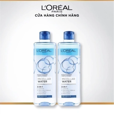 Bộ 2 nước tẩy trang 3in1 LOreal Paris 400ml làm sạch sâu dưỡng da giá 411.000đ