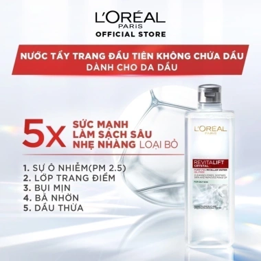Bộ 2 tẩy trang L'Oreal Paris cấp ẩm kiềm dầu Quà tặng không bán giảm giá 20% chỉ 700.000₫