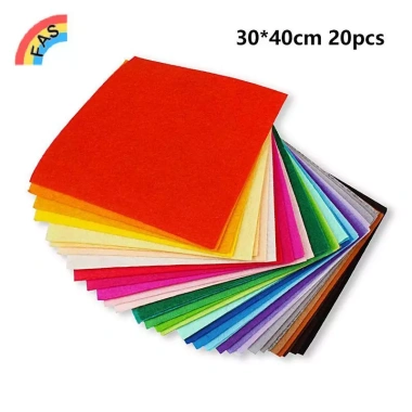 Bộ 20 tấm vải nỉ mềm 1mm - 20 màu đa dạng, lý tưởng cho dự án thủ công DIY