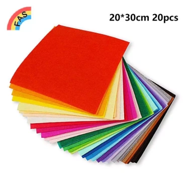 Bộ 20 tấm vải nỉ mềm 1mm - 20 màu đa dạng, lý tưởng cho dự án thủ công DIY 8 Bộ 20 tấm vải nỉ mềm 1mm - 20 màu đa dạng, lý tưởng cho dự án thủ công DIY 8