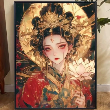 Bộ 2.025 Trung Quốc Cổ Cô Gái Chữ Thập Phong Cách Mới Ren Thêu Gói Thêu Giá 325k 6