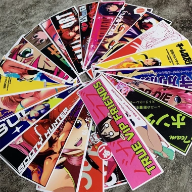 Bộ 24 Đề Can Vinyl Chống Thấm Nước Anime Nhật Bản và Dán Xe Máy Laptop Xe Hơi 3