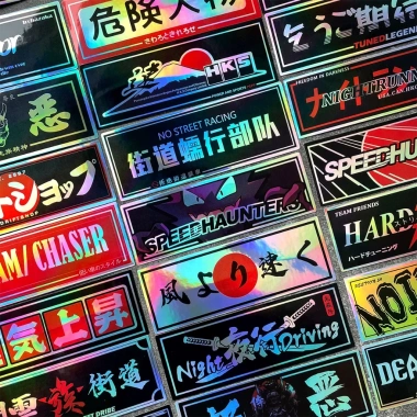 Bộ 24 Đề Can Vinyl Chống Thấm Nước Anime Nhật Bản và Dán Xe Máy Laptop Xe Hơi 7