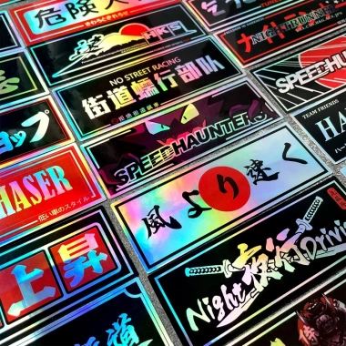 Bộ 24 Đề Can Vinyl Chống Thấm Nước Anime Nhật Bản và Dán Xe Máy Laptop Xe Hơi 8