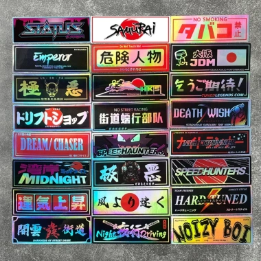 Bộ 24 Đề Can Vinyl Chống Thấm Nước Anime Nhật Bản và Dán Xe Máy Laptop Xe Hơi 10