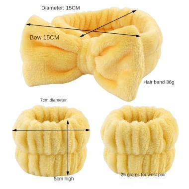 Bộ 3 Băng Đô Lông Cừu San Hô Thấm Hút Nước Rửa Mặt & Cổ Tay - Giá Ưu Đãi 43.200đ 9