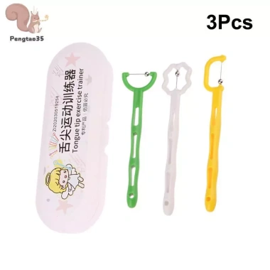 Bộ 3 Cái Đầu Lưỡi Trẻ Em - Tập Thể Dục Miệng, Cải Thiện Phát Âm, Ưu Đãi 149.160 VND