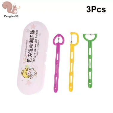 Bộ 3 Cái Đầu Lưỡi Trẻ Em - Tập Thể Dục Miệng, Cải Thiện Phát Âm, Ưu Đãi 149.160 VND