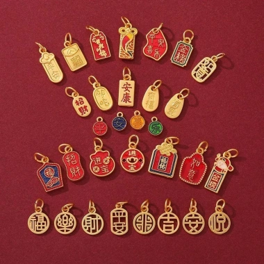Bộ 3 Charm Tết treo may mắn - bon sai, chậu hoa len, thú bông handmade, chỉ 15.000