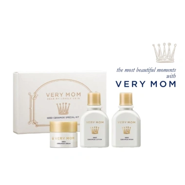 Bộ 3 Mini Seed Ceramide Very Mom - Làm sạch, săn chắc, duy trì ẩm cho bé