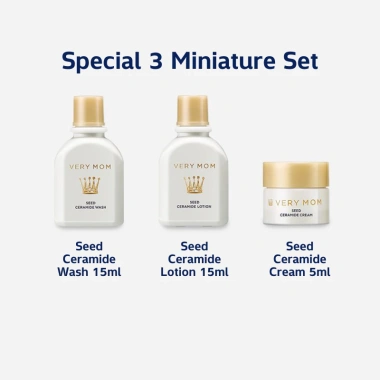 Bộ 3 Mini Seed Ceramide Very Mom - Làm sạch, săn chắc, duy trì ẩm cho bé