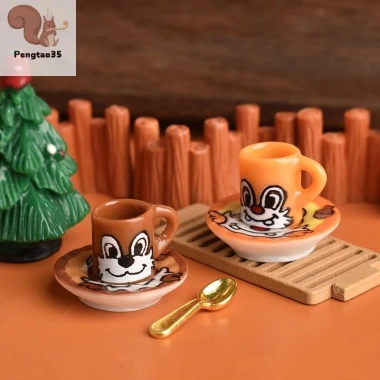 Bộ 3 Nhà Búp Bê Thu Nhỏ Sóc Cốc – Phụ Kiện Cà Phê, Đồ Uống, Nhà Bếp, 49.280₫