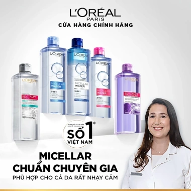 Bộ 3 nước tẩy trang đa năng 3-in-1 L'Oreal Paris Micellar 400ml - Dành cho da dầu, giá ưu đãi 533.000 VND