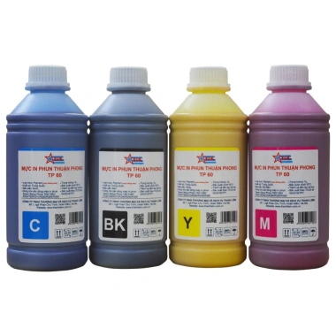 Bộ 4 màu Mực in phun TPT Thuận Phong Pigment không phai TP60 1L cho Epson - 3tr Bộ 4 màu Mực in phun TPT Thuận Phong Pigment không phai TP60 1L cho Epson - 3tr
