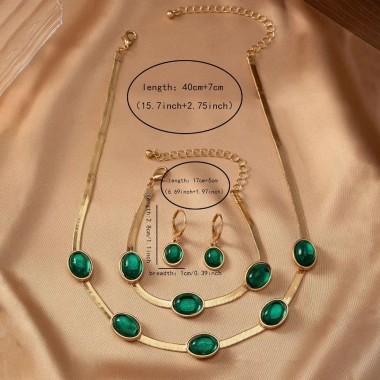 Bộ 4 Trang Sức Kim Cương Giả Xanh Vintage - Vòng Cổ Choker, Vòng Tay, Bông Tai - Sang Trọng, Phù Hợp Tiệc - 136.400₫ 2 Bộ 4 Trang Sức Kim Cương Giả Xanh Vintage - Vòng Cổ Choker, Vòng Tay, Bông Tai - Sang Trọng, Phù Hợp Tiệc - 136.400₫ 2