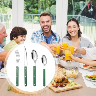 Bộ 4X Thép Không Gỉ Pháp Flatware cho Nhà Hàng – Muỗng, Nĩa, Dĩa, Cắt – 189.200₫