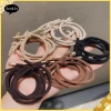 Bộ 5 Dây Buộc Tóc Bé Gái Hồi Cao, Trang Trí Kim Loại, Đuôi Ngựa Thời Trang