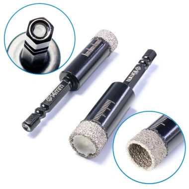 Bộ 6 mũi khoan khoét khô chuyên kính 6-12mm, phù hợp gạch men, đá granite, chuôi lục giác 6.35mm, giảm giá đặc biệt 72.000₫