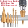 Bộ 6 mũi khoan tháp đa năng TAYO HSS mạ Titan Siêu bền cưa thép gió giảm giá 46k 7