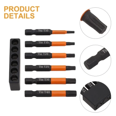 Bộ 6 mũi tuốc nơ vít Torx 50mm, 14 chân T10‑T40 – Bền bì, Giá ưu đãi 81.400₫ 5