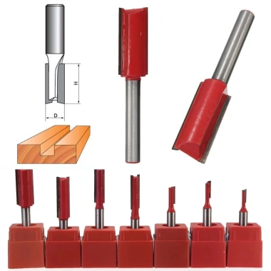 Bộ 7 dao phay chuôi 1/4 mũi khoan gỗ thẳng, ĐĐ 3-10mm, hình 6,35mm - 100.254 VND 2