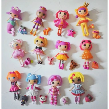 Bộ 8 Búp Bê Lalaloopsy Mini 8cm + Thú Cưng Phụ Kiện - Đồ Chơi Thời Trang Trẻ Em