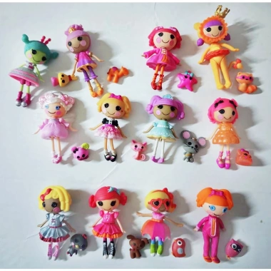 Bộ 8 Búp Bê Lalaloopsy Mini 8cm + Thú Cưng Phụ Kiện - Đồ Chơi Thời Trang Trẻ Em