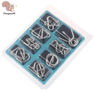 Bộ 8 Đồ Chơi Xếp Hình Kim Loại IQ Mind Brain Teaser - Giá 65.890₫, Giảm Xẻ COD