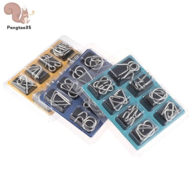 Bộ 8 Đồ Chơi Xếp Hình Kim Loại IQ Mind Brain Teaser - Giá 65.890₫, Giảm Xẻ COD