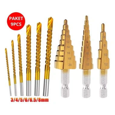 Bộ 9 món khoan cưa đa năng 6 mũi và 3 lục giác chùa kim cương Giá chỉ 55.000đ 9 Bộ 9 món khoan cưa đa năng 6 mũi và 3 lục giác chùa kim cương Giá chỉ 55.000đ 9