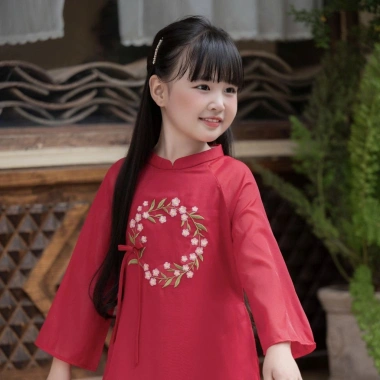 Bộ áo dài Nguyên Đán Cúc Chi bé gái size 8-44kg tơ lụa mềm mịn áo dài Tết 500.000 VND 3 Bộ áo dài Nguyên Đán Cúc Chi bé gái size 8-44kg tơ lụa mềm mịn áo dài Tết 500.000 VND 3