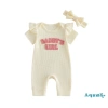 Bộ áo liền quần bé gái Aqua-Baby thêu tay ngắn có băng đô - Trang phục mùa hè 10