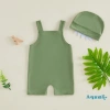 Bộ áo liền quần bé trai Aqua-Baby thêu bụng khủng long không tay có mũ sơ sinh 187k 2