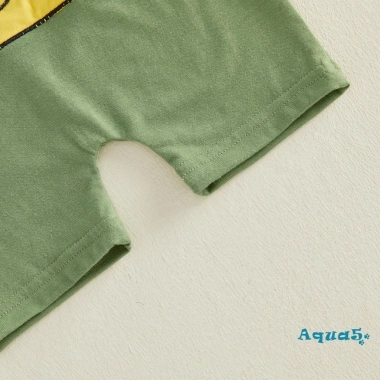Bộ áo liền quần bé trai Aqua-Baby thêu bụng khủng long không tay có mũ sơ sinh 187k 8