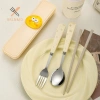Bộ Ba Món Thép Không Gỉ: Thìa Phô Mai, Nĩa Lúa Mì, Chop Di Động Cho Học Sinh - Giá Ưu Đãi 49.830₫ 3