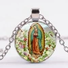Bộ ba Virgin Mary: Vòng cổ chữ thập, bông tai & vòng tay – Quà tôn giáo Công giáo, phụ kiện rửa tội, chỉ 89.650 VND 2