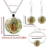 Bộ ba Virgin Mary: Vòng cổ chữ thập, bông tai & vòng tay – Quà tôn giáo Công giáo, phụ kiện rửa tội, chỉ 89.650 VND 5