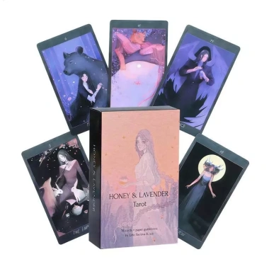 Bộ bài Tarot Honey & Lavender 78 lá - Nghệ thuật Ethereal Fantasy, thẩm mỹ mơ mộng, biểu tượng huyền bí - Giá 86.400₫