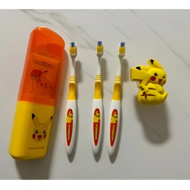 Bộ bàn chải Perio Kids Step 3 Pikachu Squirtle My Melody + kem + hộp du lịch cho bé 6+ Hàn Quốc 3