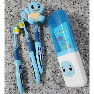 Bộ bàn chải Perio Kids Step 3 Pikachu Squirtle My Melody + kem + hộp du lịch cho bé 6+ Hàn Quốc 6