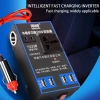 Bộ biến tần 1.500W xe hơi 12V/24V sạc USB, điện thoại, chuyển 220V - Giá chỉ 145k 4